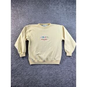 Cuffys Sweatshirt Womens Medium Yellow Last Days Of Summer Natural Series FLAW